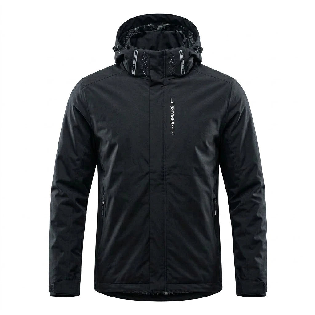 Mens Outdoor Waterproof Jacket Windproof Hoodie Coats Lightweight Cycling and Hiking Raincoat Work Jacket Man Climbing Outerwear