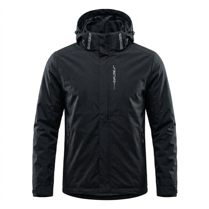 Mens Outdoor Waterproof Jacket Windproof Hoodie Coats Lightweight Cycling and Hiking Raincoat Work Jacket Man Climbing Outerwear