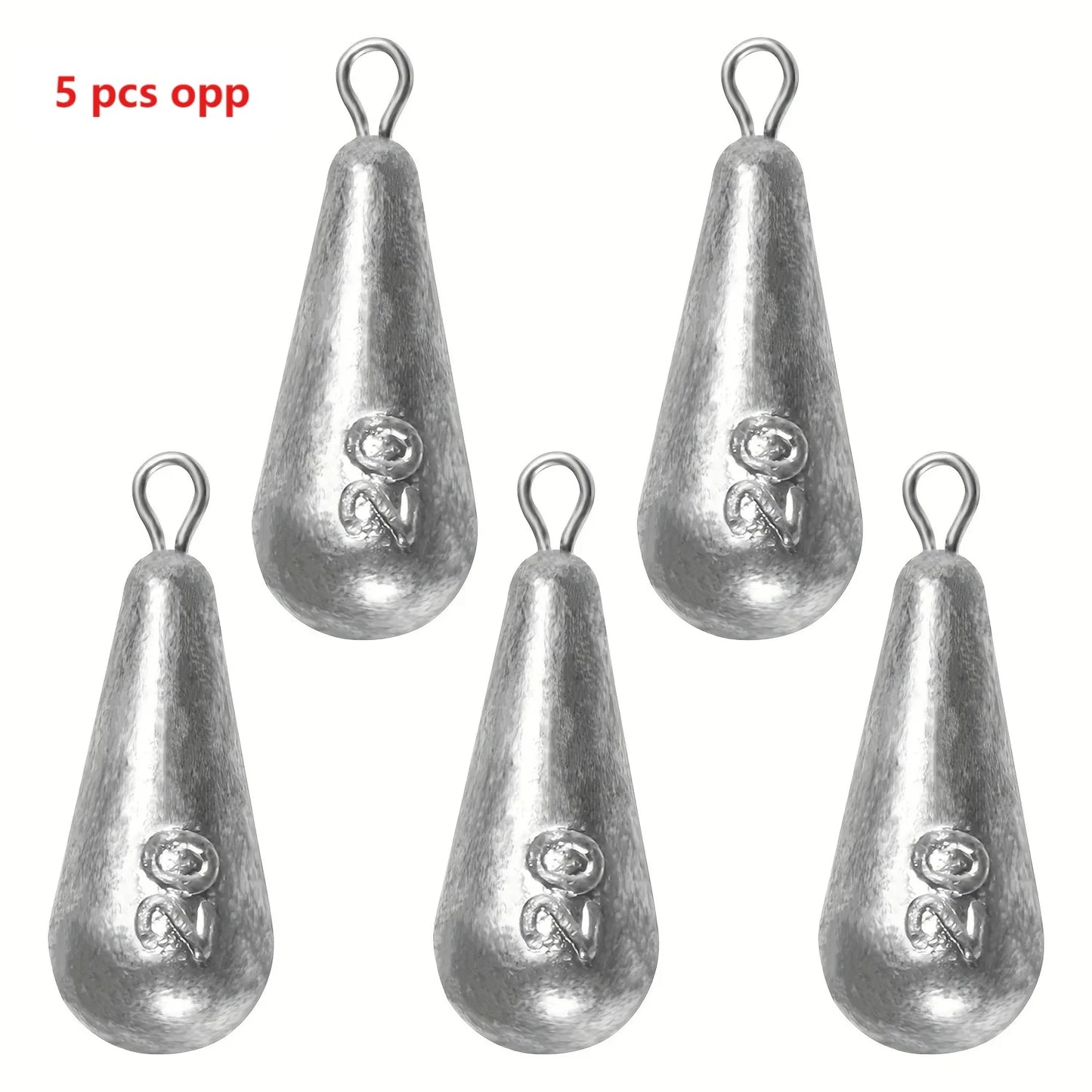 5pcs/20pcs 10g-100gFishing Weights Sinkers Teardrop-shaped hook-ring sinker for fishing Fishing tackle Casting Drop Shot Weights