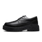 Hong Kong Style Men's Oxford Shoes Black Business Wedding Shoes Men's Leather Shoes Classic Business Formal Men's Prom Shoes