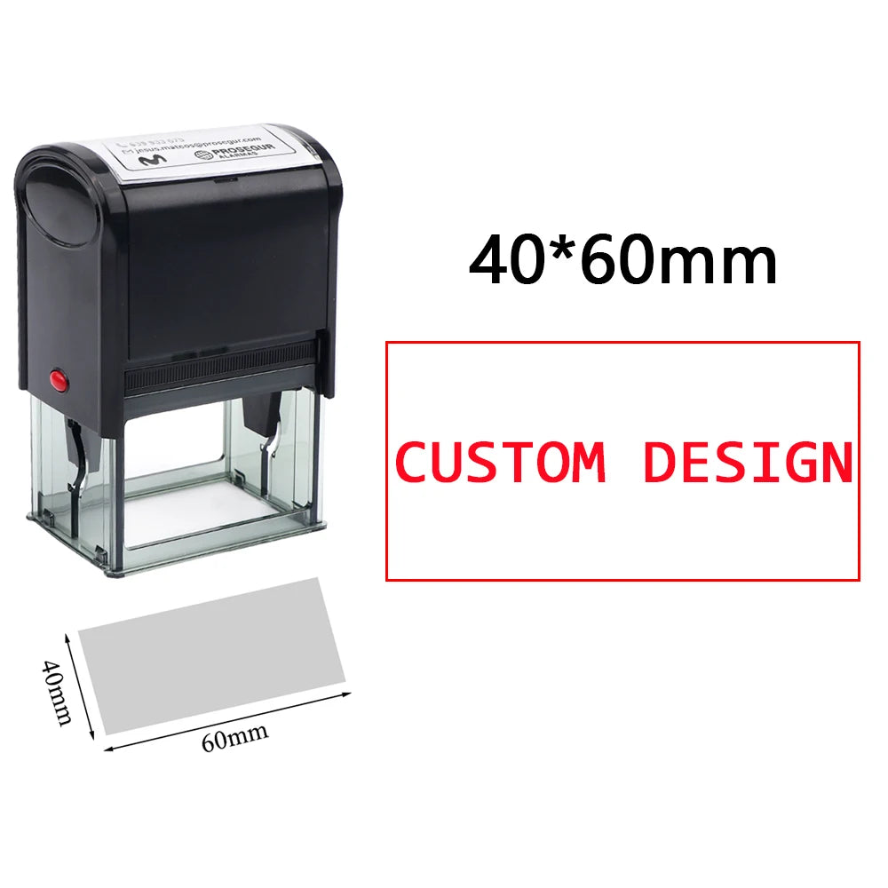 Custom Self-Inking Stamp DIY Rubber Stamp Kit Custom LOGO Personalized Self Inking Business Address Name Number Letter Printing