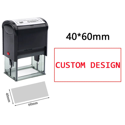 Custom Self-Inking Stamp DIY Rubber Stamp Kit Custom LOGO Personalized Self Inking Business Address Name Number Letter Printing