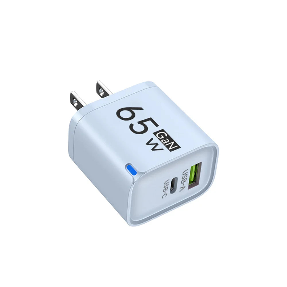 65W USB Fast Charging Charger Type C Quick Charger Portable Mobile Phone Plug EU/US/UK Wall Adapter For iPhone Samsung Xiaomi