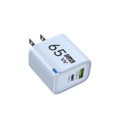 65W USB Fast Charging Charger Type C Quick Charger Portable Mobile Phone Plug EU/US/UK Wall Adapter For iPhone Samsung Xiaomi