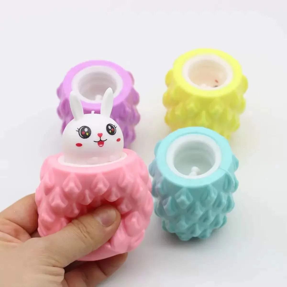 Funny Pop-Up Slow Rebound Squishy Cheese Mouse Cup Hand Antistress Reliever Squirrel Cup Toys for Children Adults