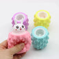 Funny Pop-Up Slow Rebound Squishy Cheese Mouse Cup Hand Antistress Reliever Squirrel Cup Toys for Children Adults