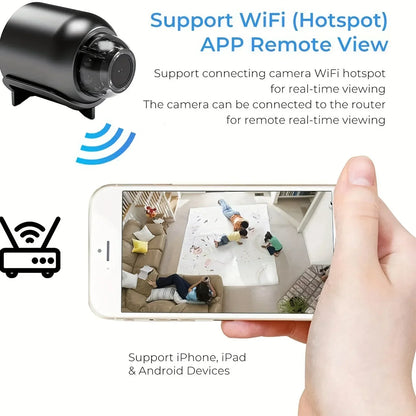 Mini kamera WiFi 1080P HD, wewnętrzna kamera bezpieczeństwa z noktowizorem, dwukierunkowym audio, do monitorowania dzieci i zwierząt domowych