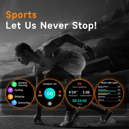 LIGE 2026 Nowy Męski Wojskowy Zegarek Smartwatch GPS Mapa Kompas Pamięć 4GB Bateria 1000mAh Wodoodporność 10ATM Rozmowy Bluetooth HD