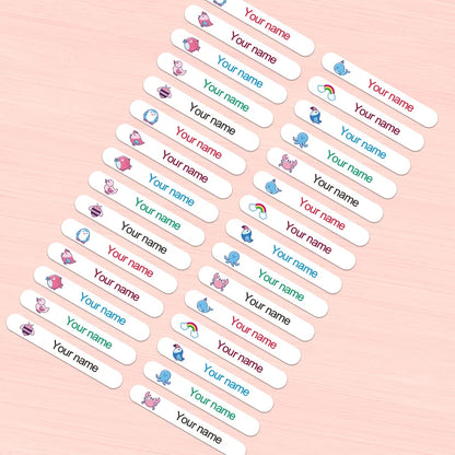 Customizable Name Stickers for Drinkware & Children's Stationery - Waterproof Personalized Labels with Eco-Friendly Adhesive