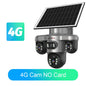 LS VISION 4G / WiFi Solar Camera 3Lenses Outdoor 15MP 4K Low Power Battery IP Camera PIR Night Vision V380 Pro CCTV Security