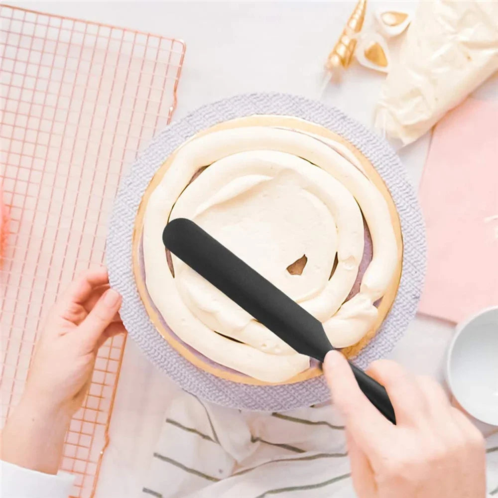 6Pcs Silicone Spatula Set Food Grade Non Stick Heat Resistant Spatulas Turner for Cooking Baking Mixing Baking Tools