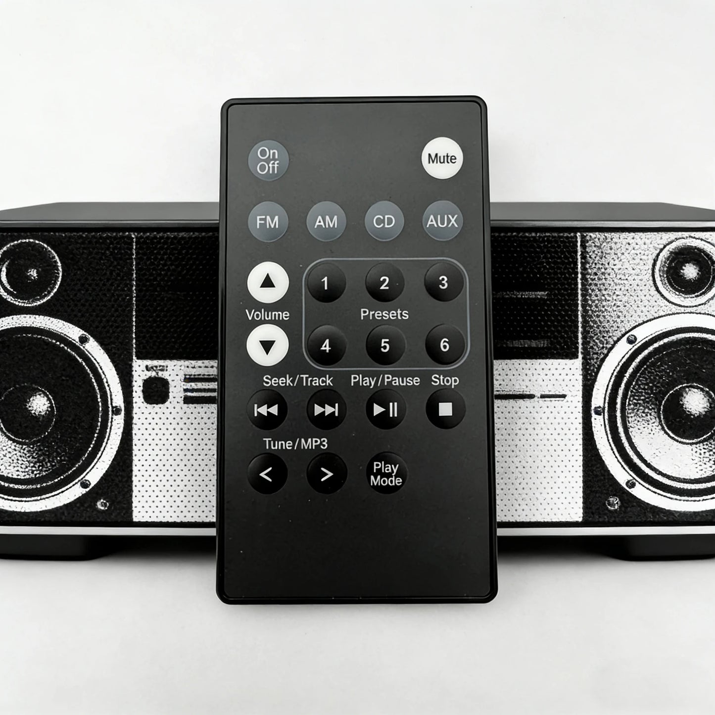 for Bose Acoustic Wave Music System II Remote Control Replacement Black ABS Material for Audio Electronics