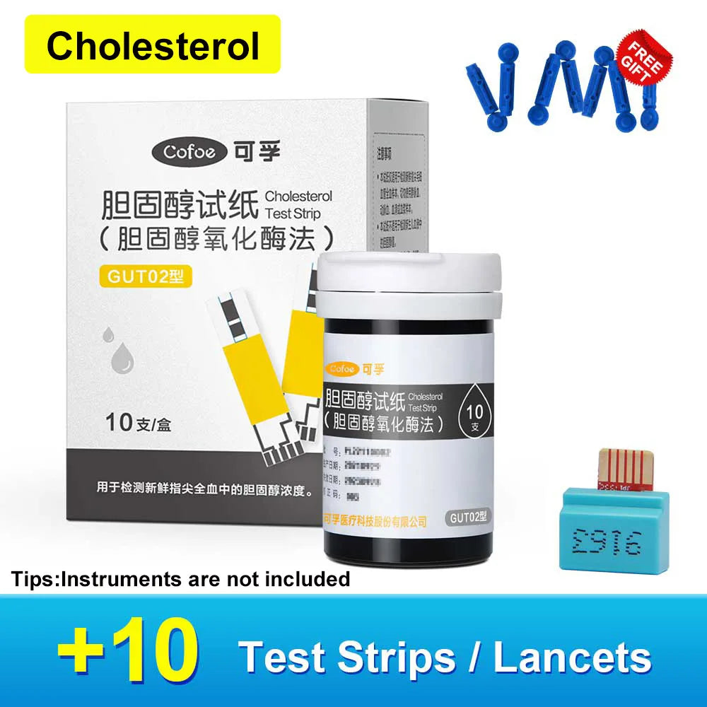 Cofoe Uric Acid, Glucose, Cholesterol 3-in-1 Monitor - Medical Grade Accuracy Blood Glucose Meter Uric Acid Cholesterol Monitor
