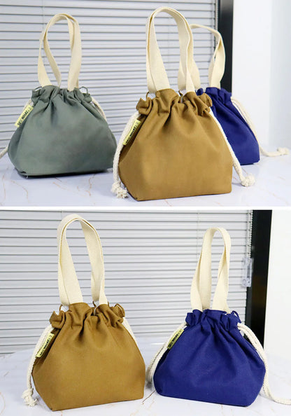 Canvas Cotton bag grocery handbag Foldable Fabric tote bag portable Storage organizer Shopping bag for woman Cloth organizer bag