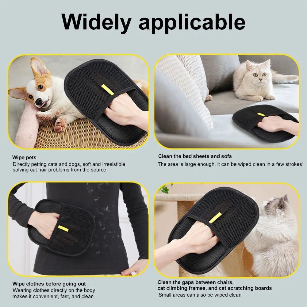 Rękawice do pielęgnacji sierści Pet Grooming Gloves Szczotka do usuwania sierści Rękawice do usuwania sierści zwierząt domowych dla psów kotów królików z długimi/krótkimi/kręconymi włosami