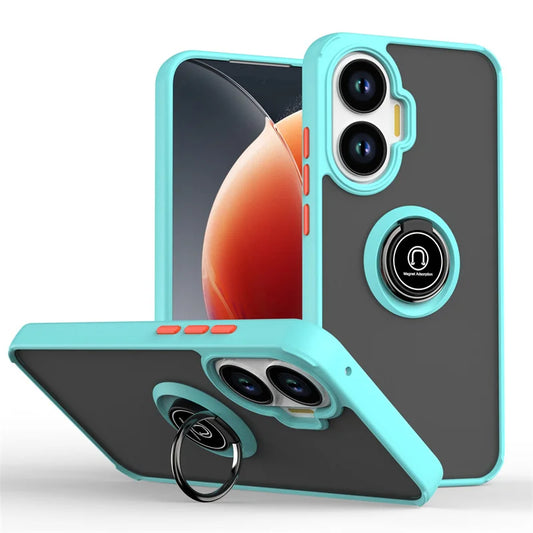 Funda For Xiaomi Poco F7 5G Case Shockproof Matte Hard PC Armor Case For Pocof7 Poko Little F7 F 7 7F Magnetic Holder Ring Cover