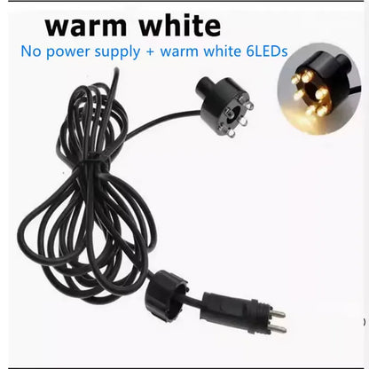 6 LED Underwater Lights12V Aquarium Waterfall Night-Lights Garden Spotlight Lamp Swimming Pool Fountains Pond