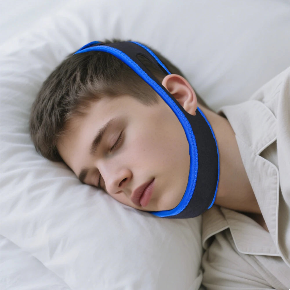 1PC Adjustable CPAP Anti Snore Chin Strap Stop Snoring Snore Belt Sleep Apnea Chin Support Straps Health Care Sleeping Aid Tools