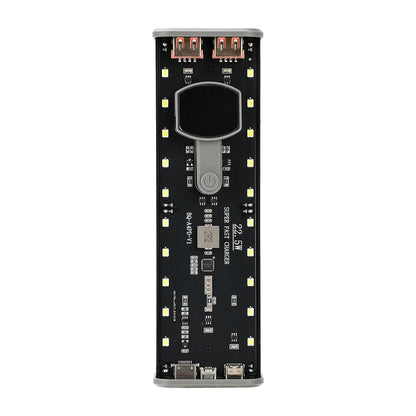 4*21700 DIY Power Bank Case PD22.5W Transparent Quick Charge Battery Box LED Screen Battery Case Kit With Light For Huawei