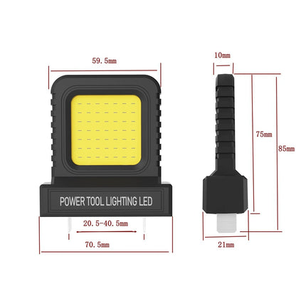 1-5 szt. Lampa robocza LED do elektronarzędzi Makita, Milwaukee, DeWalt, Bosch, Dayi, Lomvum, Zhipu, z akumulatorem litowo-jonowym 18V-21V