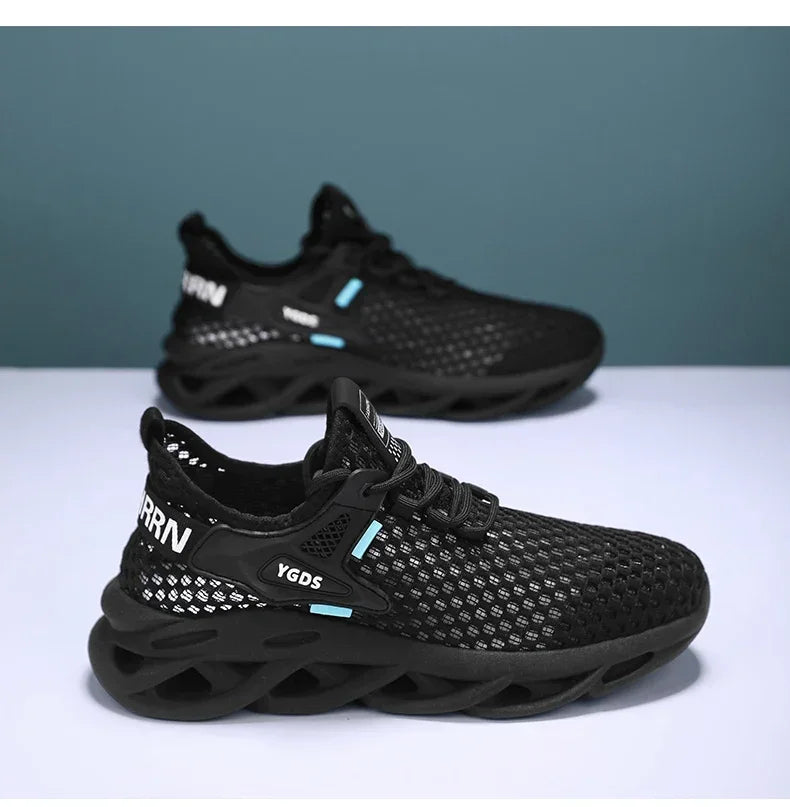 Breathable Mesh Summer Men Platform Sneakers Lightweight Casual Loafers Shoes for Running Tennis Hiking Outdoor Daily Wear