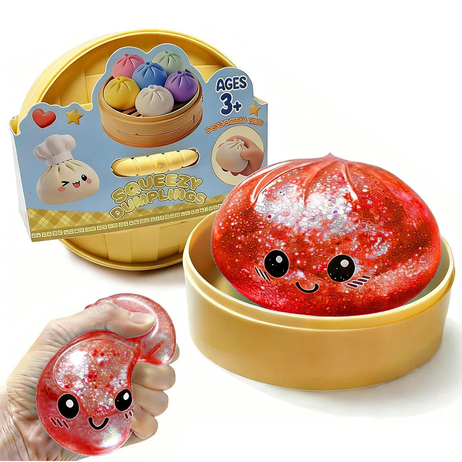 Colorful Glitter Dumpling Blind Box Squishy Relaxing Relieve Anxiety Antistress Enhance Happiness Rebound Squeeze Reliever Toy
