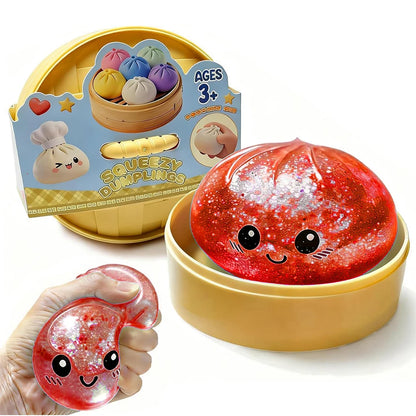Colorful Glitter Dumpling Blind Box Squishy Relaxing Relieve Anxiety Antistress Enhance Happiness Rebound Squeeze Reliever Toy
