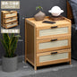 ‌Modern Minimalist Nightstand - Solid Wood Bedside Storage Cabinet with Drawer, Space-Saving Slim Design for Studio Apartments