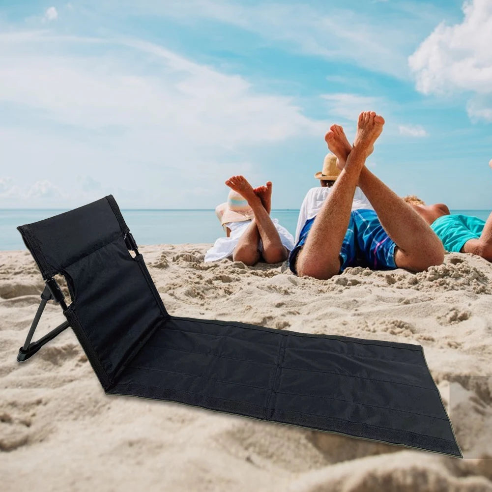 Foldable Stadium Seat Without Legs Lightweight Camping Chair with Backrest Compact Beach Lounger for Stadium Balcony