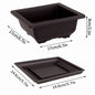 Rectangular Square Flowerpots Imitation Purple Clay Succulent Plants Pots Oval Pots Outdoor Garden Landscape Bonsai Pot Trays