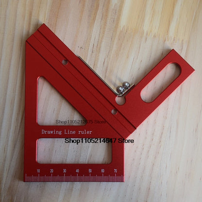 Woodworking Square Protractor Aluminum Alloy Miter Triangle  Layout Measuring Tool for Engineer Carpenter Ruler High Precision