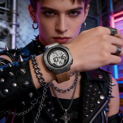 MAYZHISU Men's Sports Watch Waterproof LED Digital Wristwatches Stopwatch Alarm Clock Luminous Sport Watches for Man Teens