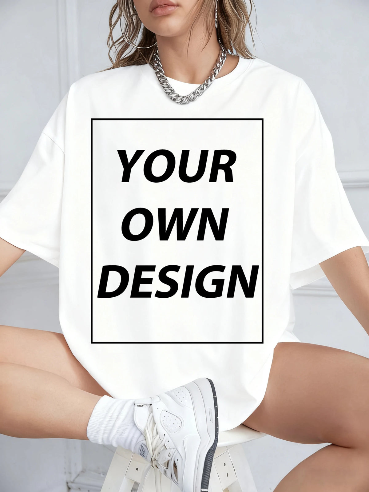 Personalized Custom Print Summer Y2K Team T-Shirt Cotton Casual Loose Short Sleeve Basics Fashion Tee Work Breathable Streetwear