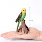 Hand Painted Simulation Bird Model Figures Toucan Peacock Owl Flamingo, Early Cognition Toy Cake Decoration For Children