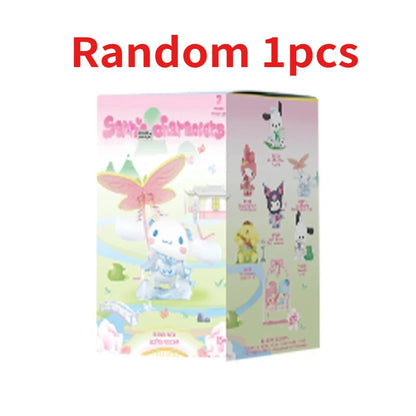 New Rhyme Flower Clothes Mystery Bag Kuromi Pochacco Cinnamoroll Cute Melody Action Figure Surprise Bag Gift Sanrio Blind Box
