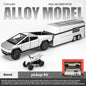 Cyber Truck Pickup Trailer RV Metal Alloy Toy Car Model Die-Casting Off-Road Vehicle Men's Gift Collection Truck Ornaments