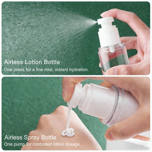 15/30/50/100ML Clear Airless Cosmetic Cream Pump Bottle Refillable Vacuum Dispenser Spray Lotion Bottle for Travel Makeup Contai