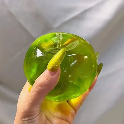 HOT Squishy Green Apple Stress Ball Soft Fidget Sensory Toy for ADHD Autism Slow Rebound Squeeze Toy Adults Kids Christmas HOT-