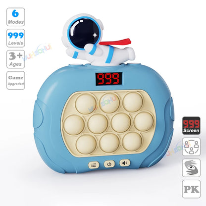 Electronic Pop Light Up Game Handle Toys for Children Adults Fidget Anti Stress Relief Toys Chases Light Game Console Xmas Gifts