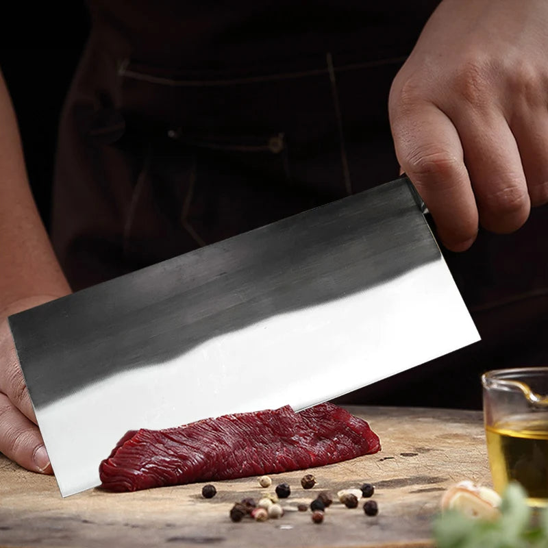 Handmade Forged Chinese Cleaver Knife Ultra Sharp Slicing Filleting Knives Chef Knife for Meat Vegetable Kitchen Cooking Tools