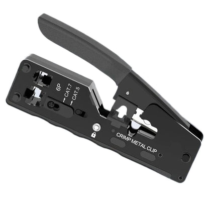 New Rj45 Rj12 Rj11 Pass Through Crimp Plier Cat7 Cat6 Cat6A Cat5 Cat5e Stripping Crimping Tool with 8P/6P Ethernet Connectors