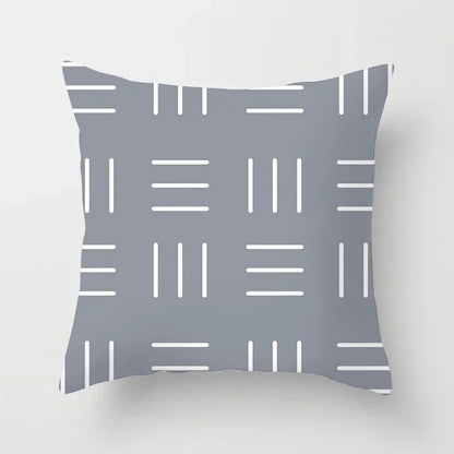 European Gray Pillowcase Geometric Pillow Cover Sofa Cushion Cover Garden Throw Pillows Hotel Outdoor Cushions car Chair 45X45cm