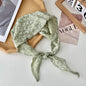 Retro Lace Scarf Sweet Flower Triangle Hair Scarf for Women Hair Band Thin Vintage Kerchief Bohe Flower Ribbon Travel Headwear ﻿