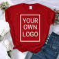 Custom DIY LOGO Women T-Shirt Summer Y2K Streetwear Comfortable Female Short Sleeves Crewneck Customized Pattern Tee Tops
