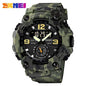 Skmei Dual Movement 3 Time Sport Wristwatch Mens Waterproof Electronic Watches Montre Homme Shockproof Digital Men Watch 1637
