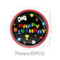 New Game Theme Birthday Party Supplies Decoration Paper Plates Cup Napkin Tablecloth Banner For Baby Shower Decor Supplies Gifts