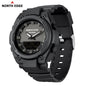 NORTH EDGE FORTRESS 2026 Men's Military Digital Watch Outdoor Sports Waterproof 50M Watches World Time Countdown LED Wristwatch