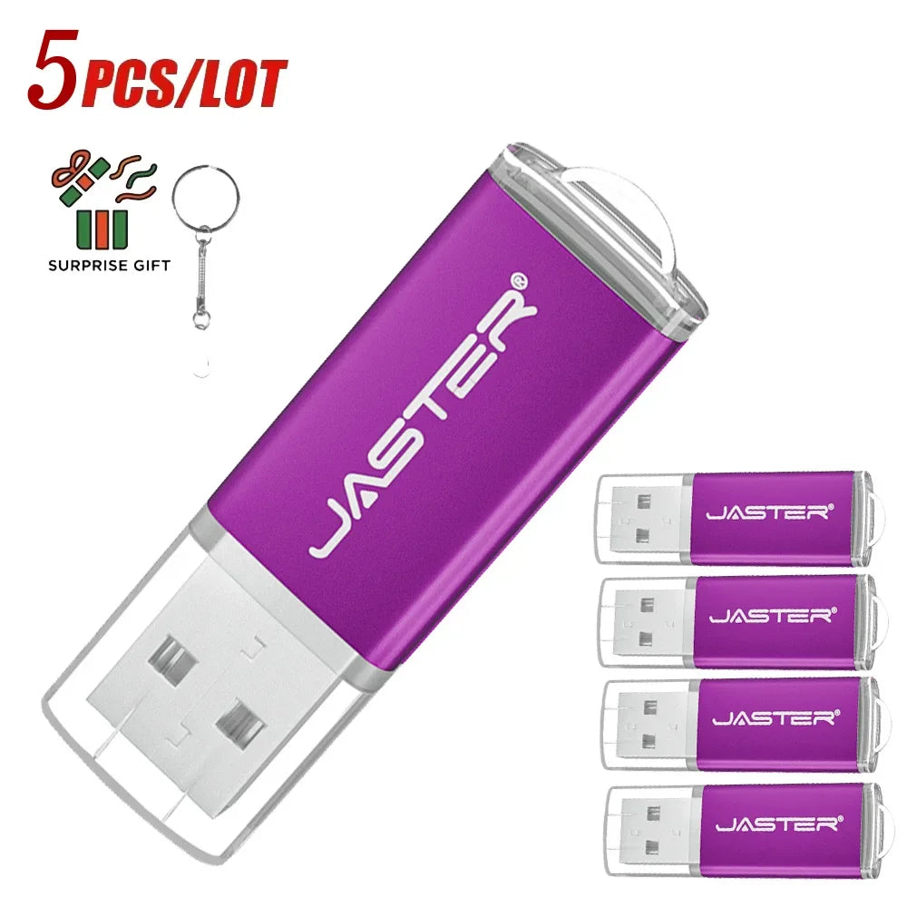 5PCS/Lot New Usb Fash Drive 64GB 32GB 16GB 8GB 4GB 1GB Pen Drive флешка Flash Drive Waterproof U-Disk Memoria Cel Usb Stick Gift