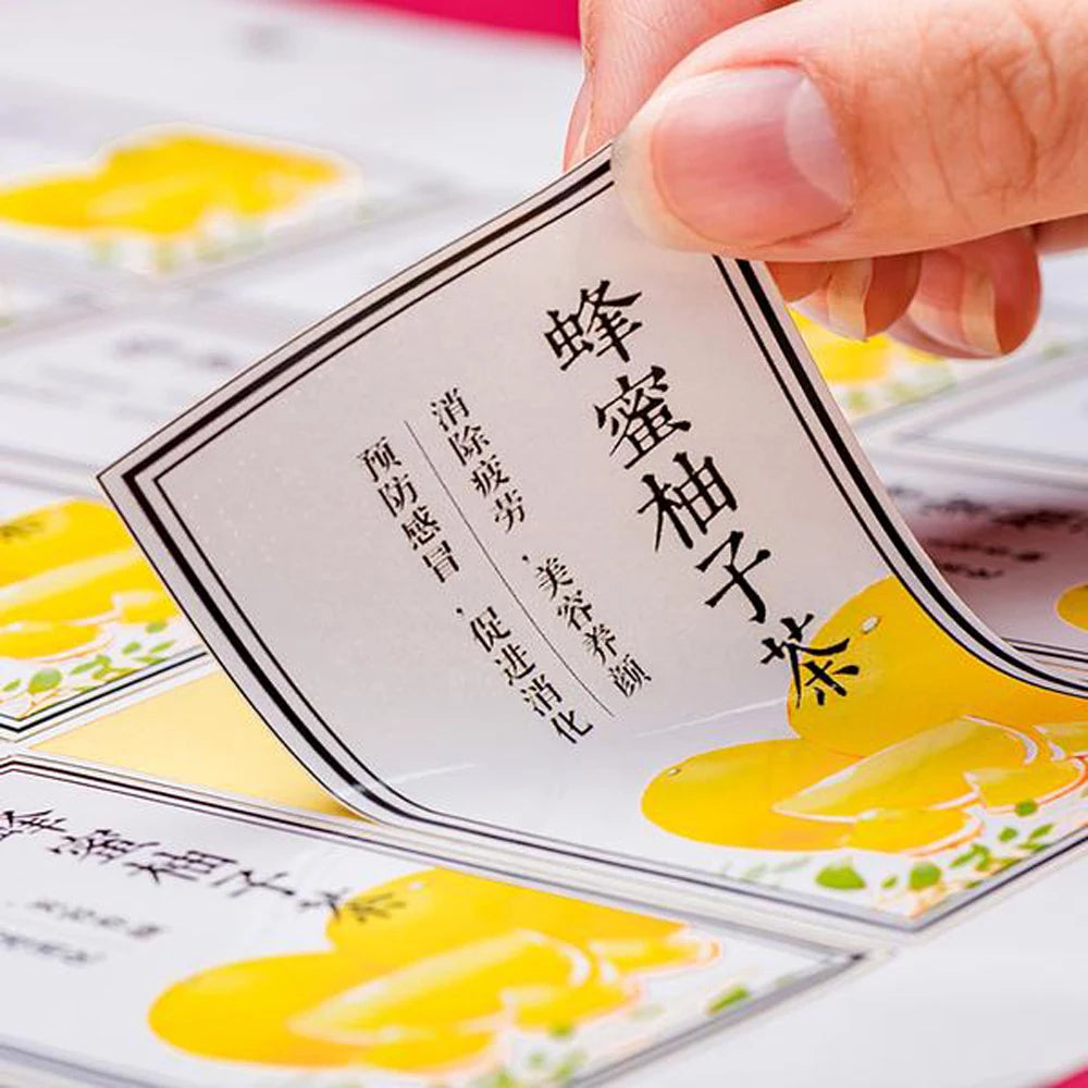 PVC Waterproof Stickers Custom Logo Wedding Birthday Gift Box Sticker Design Custom Size