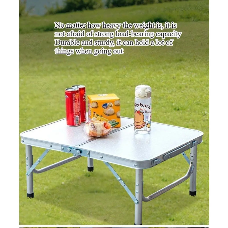 Outdoor camping leisure folding table beach party picnic barbecue height adjustable aluminum alloy lightweight foldable table